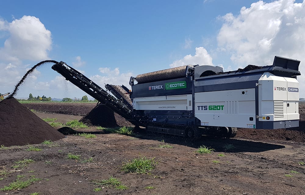Terex Ecotec 620T tracked trommel screening plant