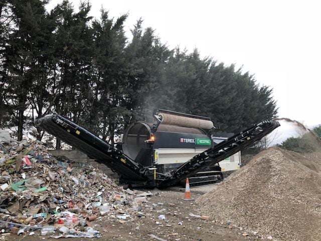 Terex Ecotec 620T tracked trommel screening plant