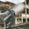 Spraystream S4.0 dust cannon working on demolition.