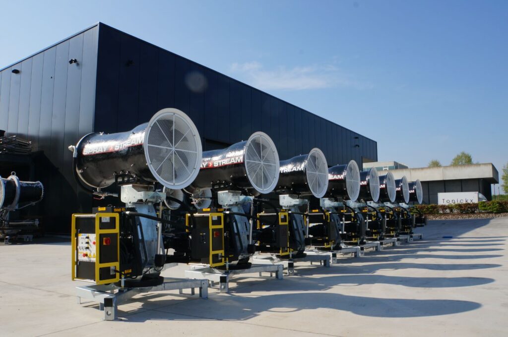 Row of S4.0 dust suppressor cannons.