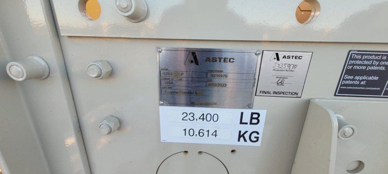 2023 Astec 6203-32LP Low-Profile Screen