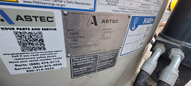 2023 Astec K400 Cone Crusher